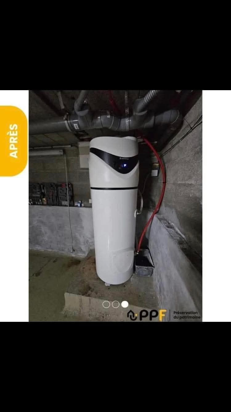 Ballon thermodynamique neuf installé - chantier PPF